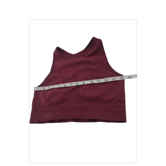 Knix Your High Neck Seamless Sports Bra Dark Cherry Size Large Pullover - Picture 6 of 7